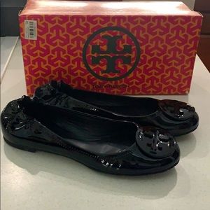 Tory Burch Black Patent Reva Ballet